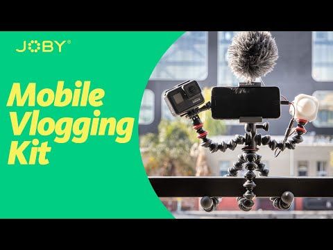 JOBY GORILLAPOD MOBILE VLOGGING KIT avec GorillaPod, Beamo Mini LED et Wavo  Mobile