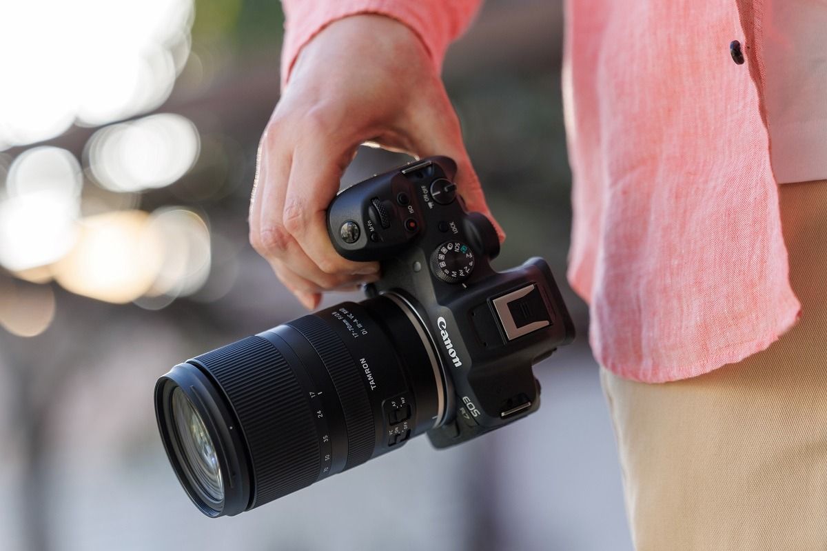 Tamron lens mounted on a Canon camera