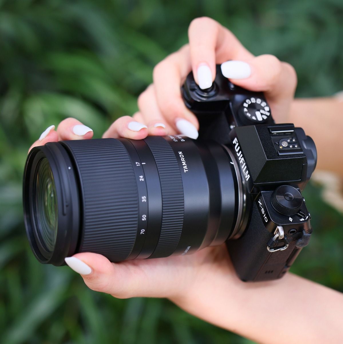 Tamron lens mounted on a Fujifilm camera
