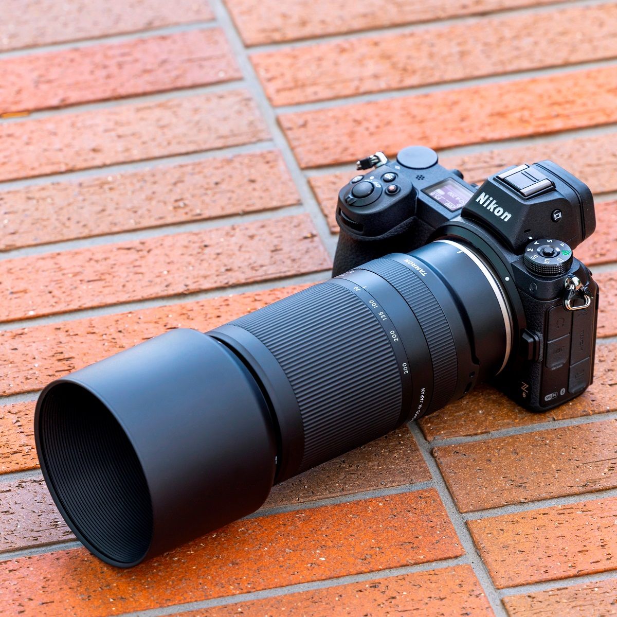 Tamron lens mounted on a Nikon camera