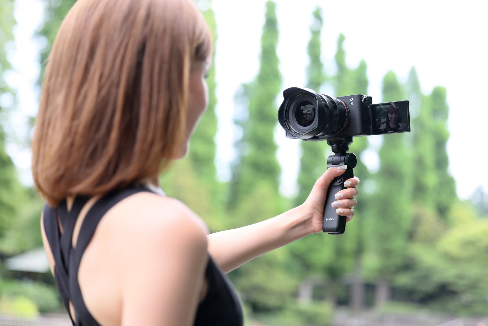 Tamron lens mounted on a Sony camera