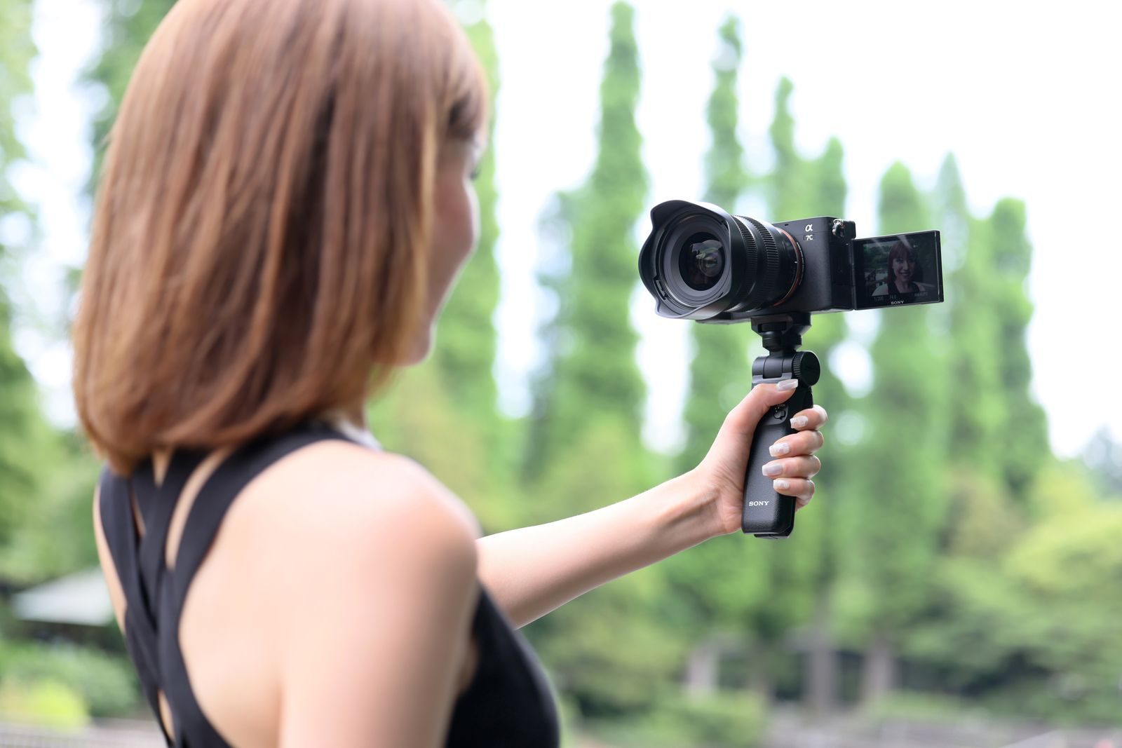 Tamron lens mounted on a Sony camera