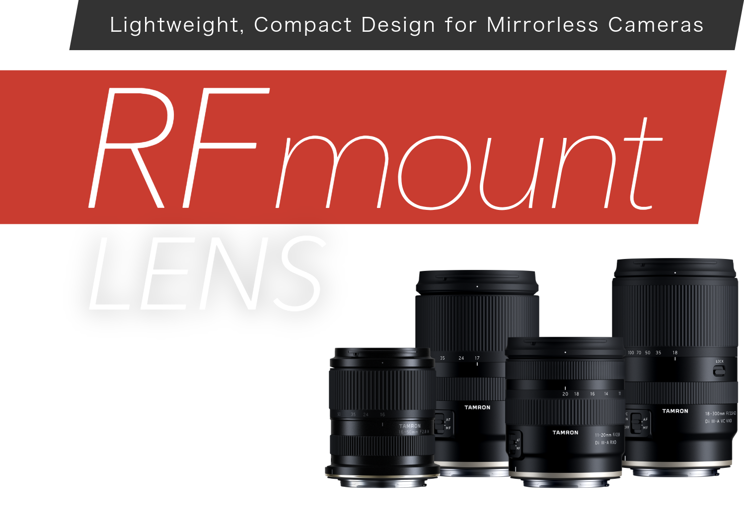 TAMRON Lens Lineup for CANON RF mount
